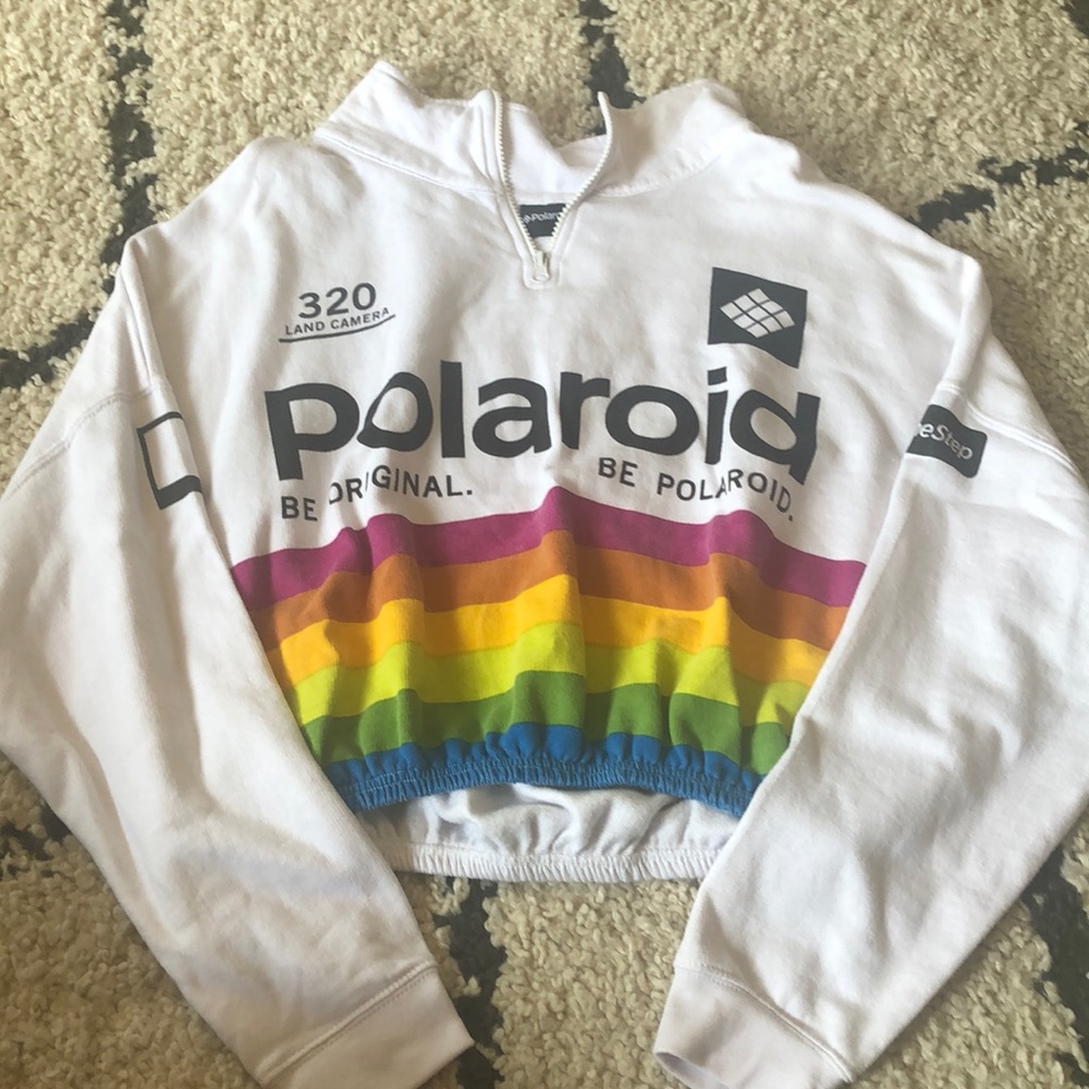 Polaroid long sleeve crop top